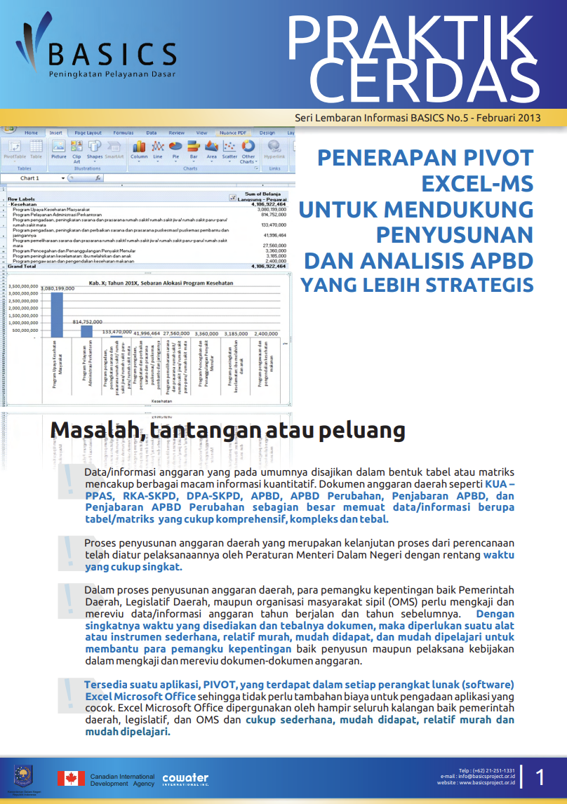 Praktik Cerdas Penerapan Pivot Excel-MS Untuk Mendukung Penyusunan dan Analisis APBD yang Lebih Strategis