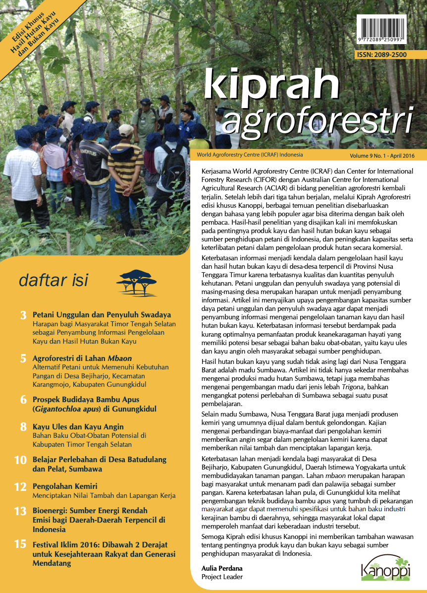 Kiprah Agroforestri Kanoppi Edisi 2016