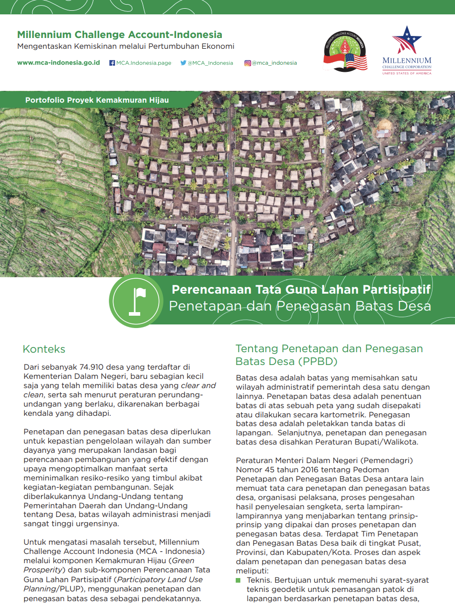 Perencanaan Tata Guna Lahan Partisipatif - Perencanaan Tata Guna Lahan Partisipatif Penetapan Dan Penegasan Batas Desa