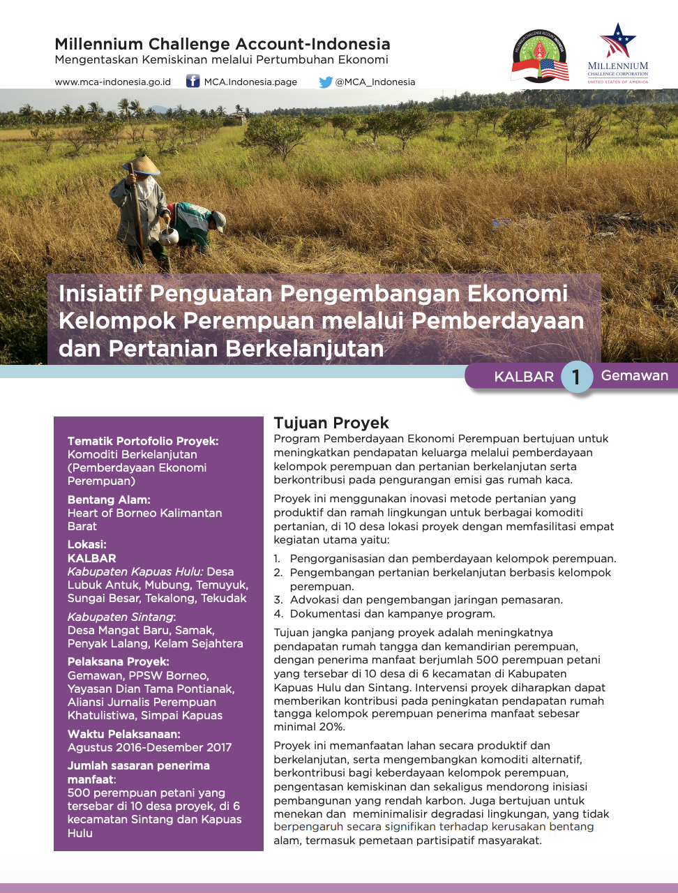 Inisiatif Penguatan Pengembangan Ekonomi Kelompok Perempuan Melalui Pemberdayaan Dan Pertanian Berkelanjutan