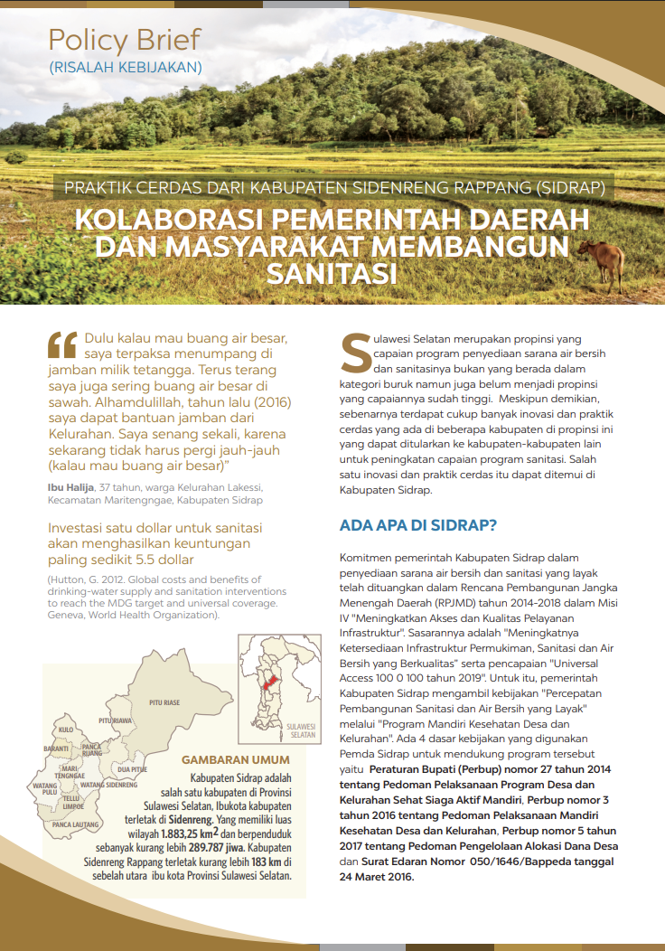 Kolaborasi Pemerintah dan Masyarakat Membangun Sanitasi di Kabupaten Sidrap