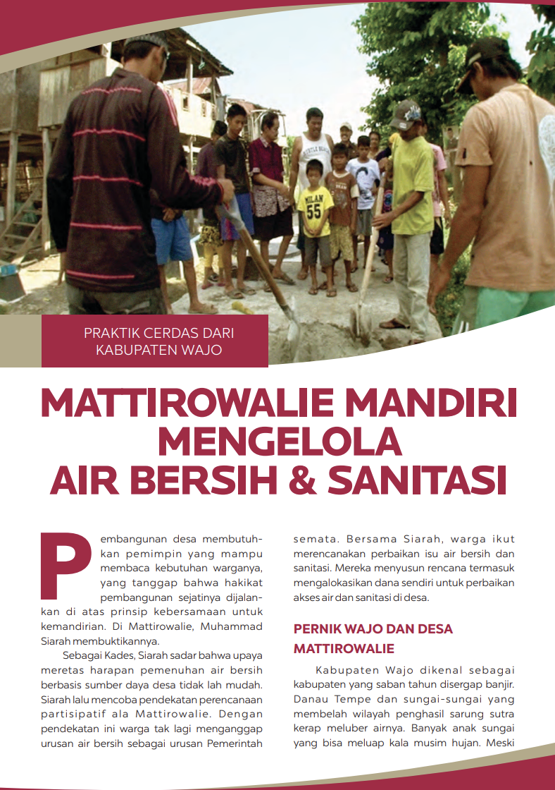 Mattirowalie Mandiri Mengelola Air Bersih dan Sanitasi