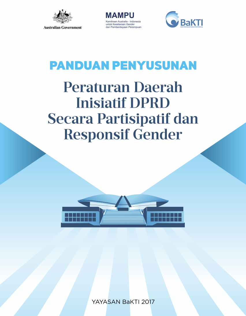 Panduan Penyusunan Peraturan Daerah Inisiatif DPRD Secara Partisipatif dan Responsif Gender