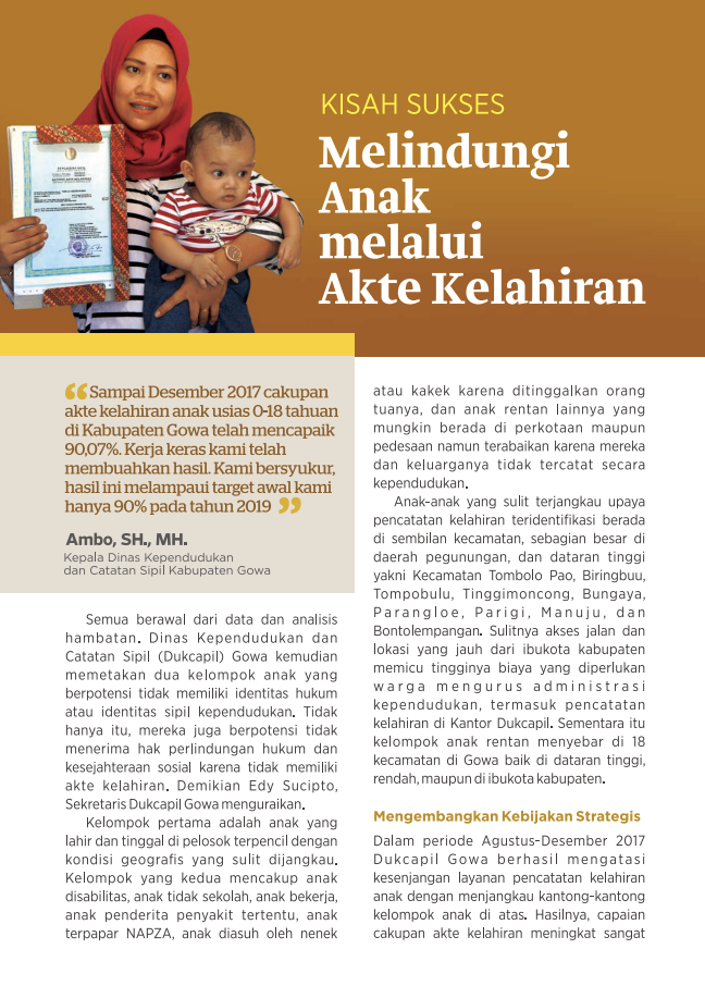 Kisah Sukses Melindungi Anak melalui Akte Kelahiran