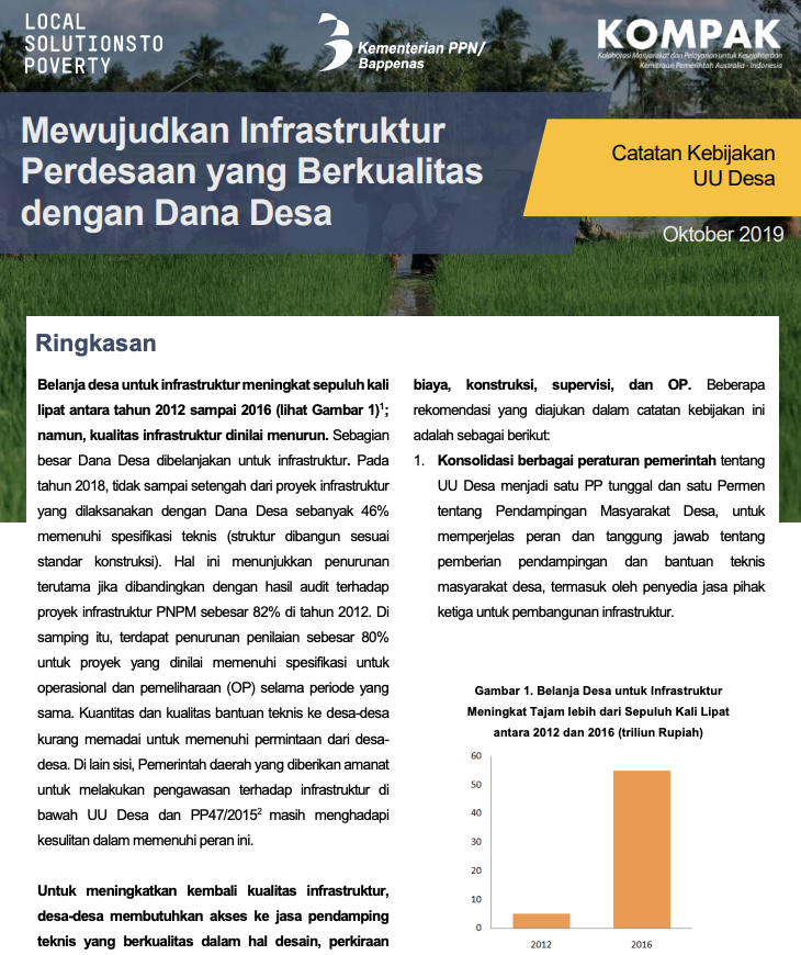 Mewujudkan Infrastruktur Perdesaan yang Berkualitas dengan Dana Desa